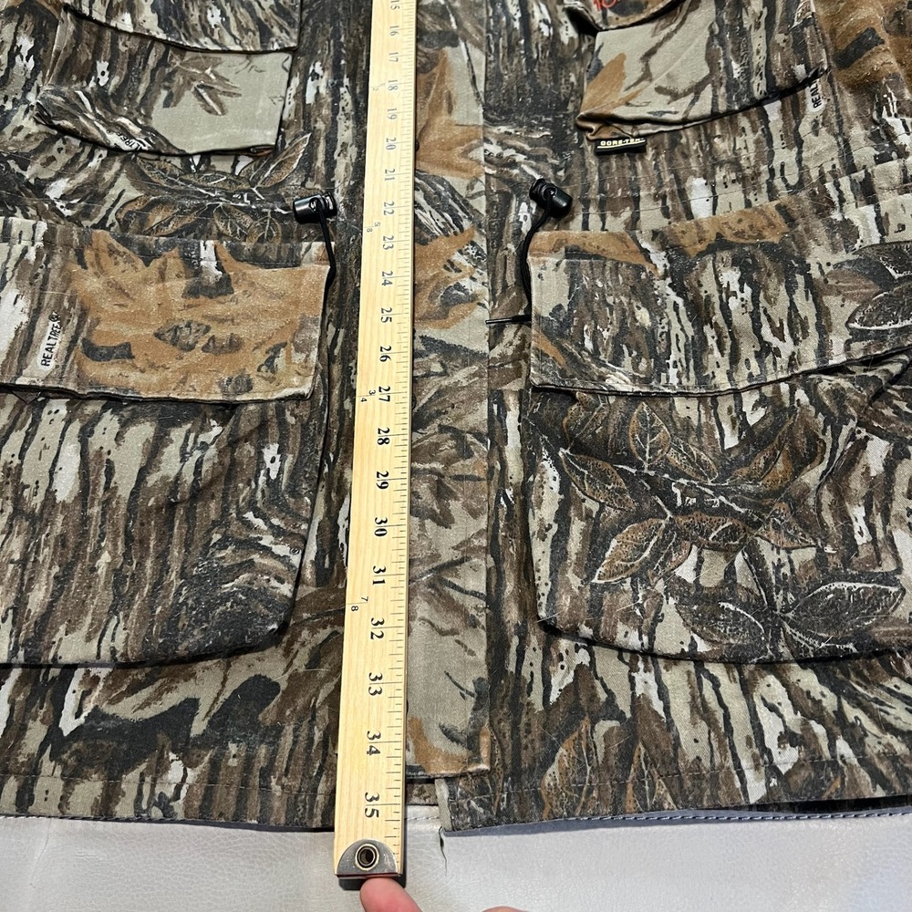 VTG 10X Gore Tex Rainwear Camo Hunt Real Tree Bark‎ Woodland Jacket XL-Tall USA- - Picture 6 of 12